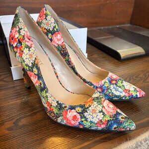 Nine West Tatiana Floral Heels (Size 7.5)